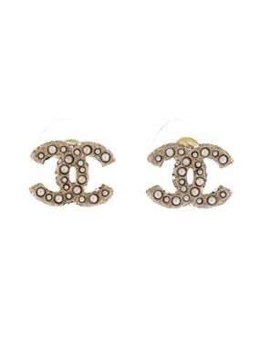 Chanel Cc Stud Earrings Metal With #249900C12B
